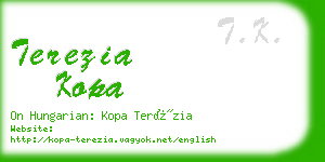 terezia kopa business card